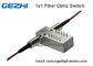 1x1 Opto Mechanical Optical Switches ON / OFF Mini Fiber Optic device