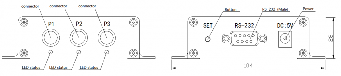 módulo de interruptor 1x2 ótico mecânico 0